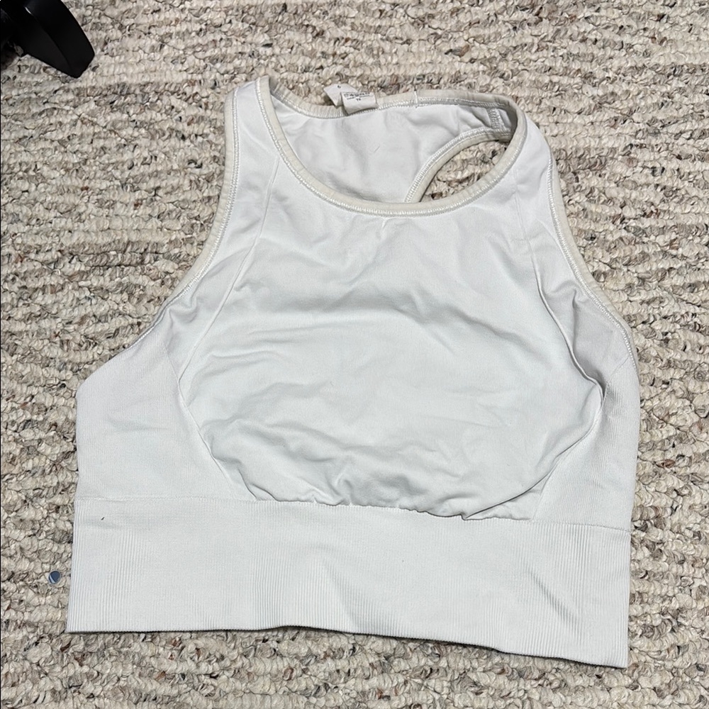 Chic White Sports Crop Top